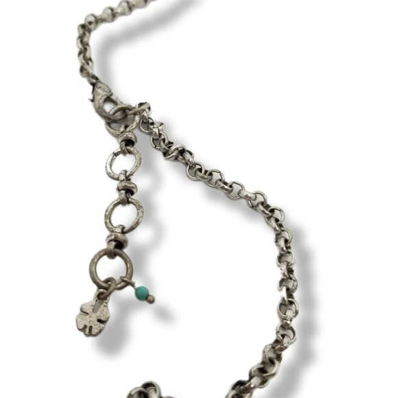 LUCKY BRAND SILVERTONE NATIVE/SOUTHWEST STYLE CHARMED NECKLACE - Picture 6 of 6